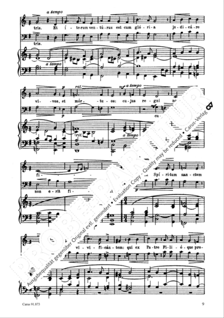 Missa in honorem S. Gregorii Choir scores gallery preview page 10