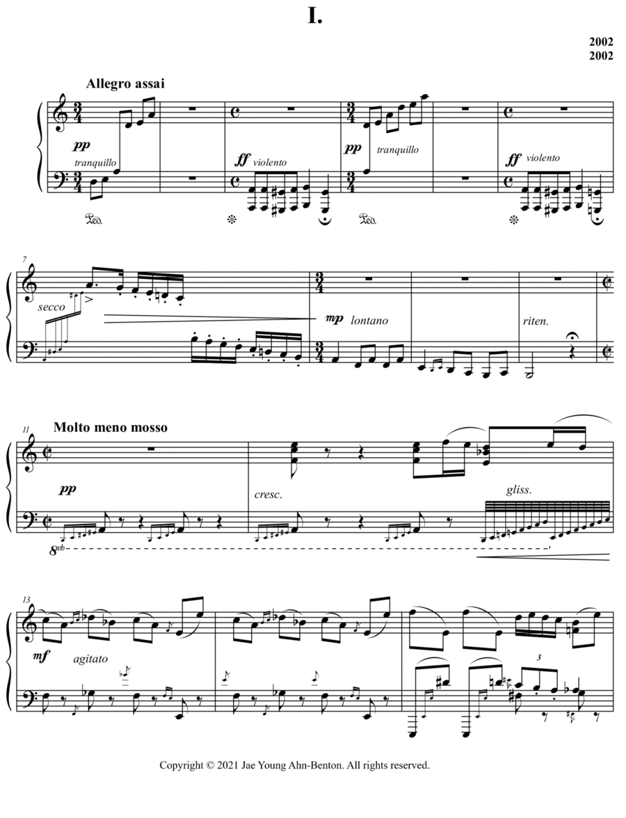 Impromptu in 2 Movements, Op. 8 Piano Solo scores gallery preview page 1