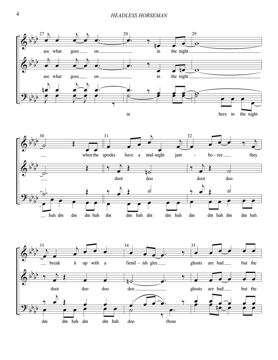 The Headless Horseman 4-Part scores gallery preview page 5