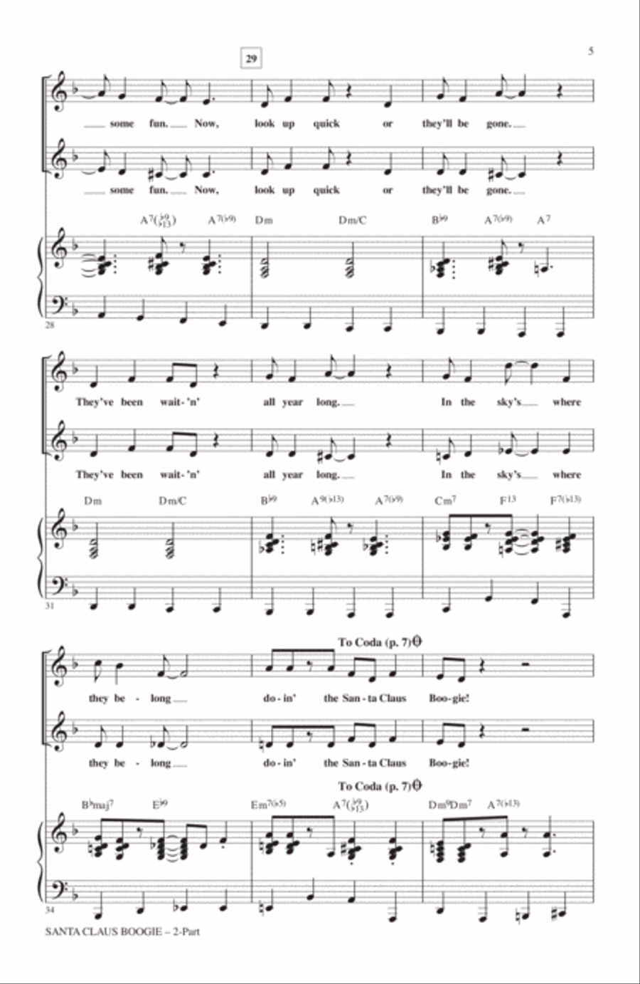 Santa Claus Boogie 2-Part scores gallery preview page 4