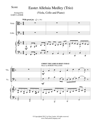 Book cover for EASTER ALLELUIA MEDLEY (Trio – Viola, Cello and Piano) Score and Parts