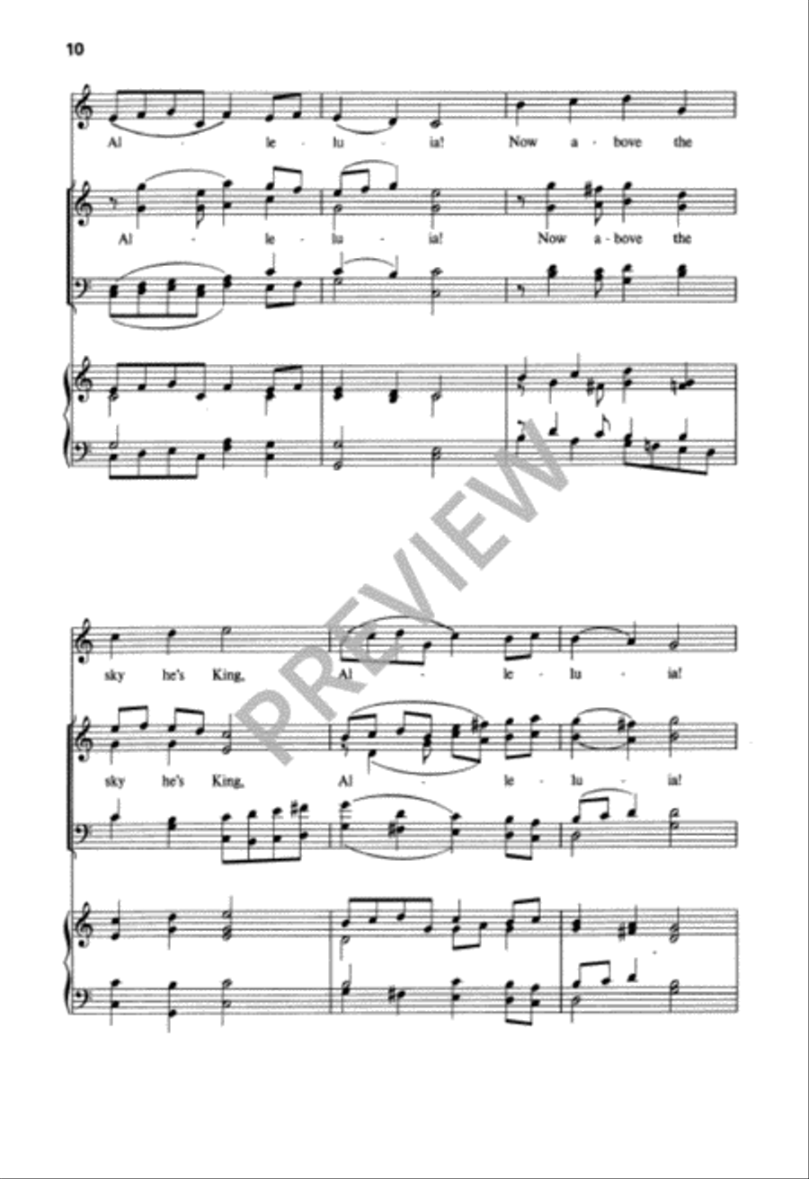 Jesus Christ Is Risen Today 4-Part scores gallery preview page 11