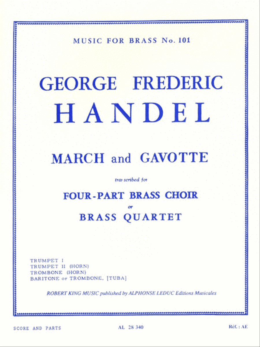March And Gavotte (brass Quartet) Brass Quartet scores gallery preview page 1
