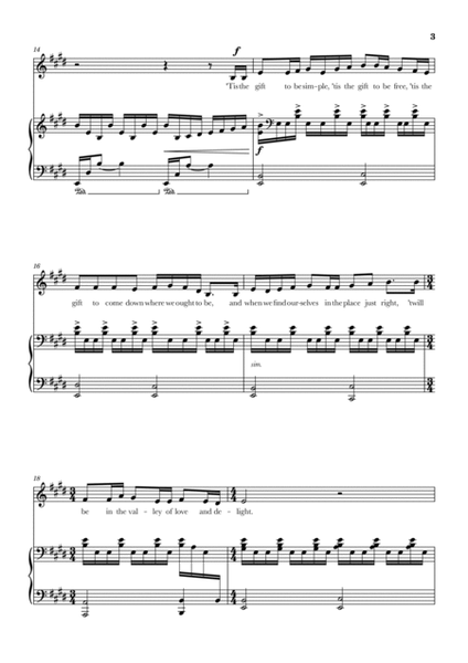 Simple Gifts - Lower Key (E major) image number null
