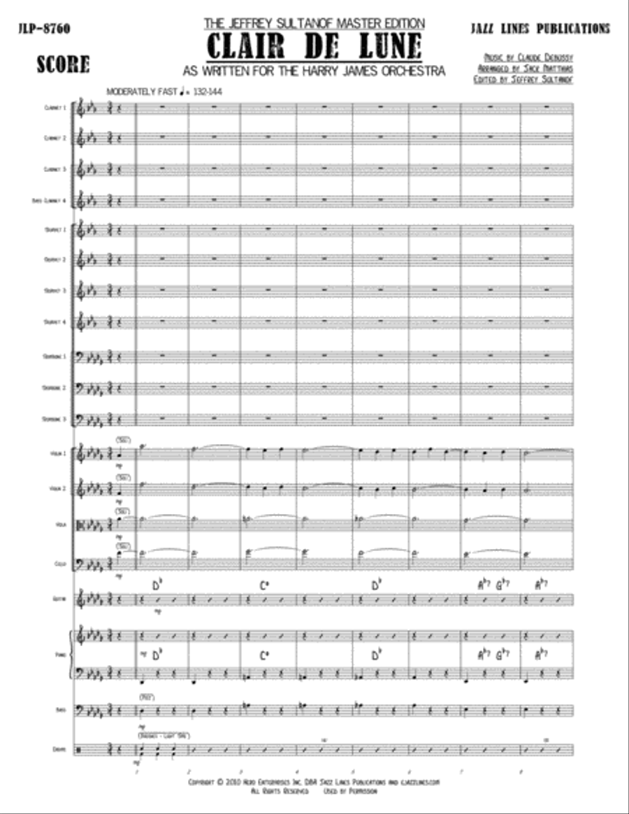 Clair De Lune Big Band scores gallery preview page 4