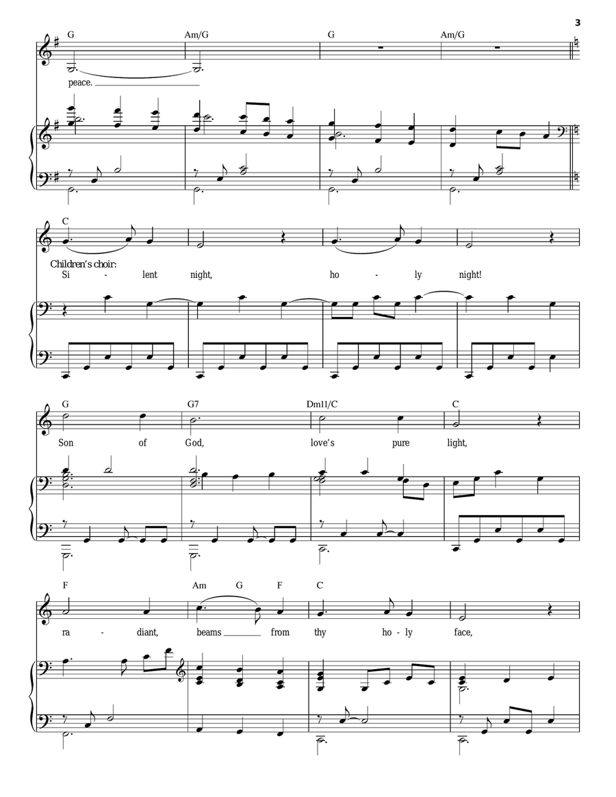 Silent Night Piano, Vocal scores gallery preview page 3