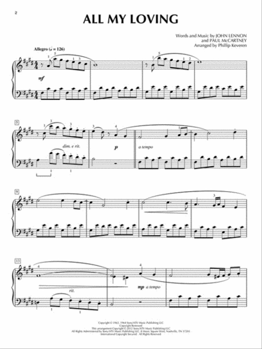 The Beatles for Classical Piano Piano Solo scores gallery preview page 3