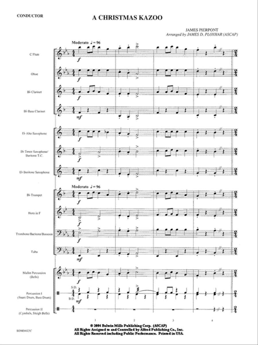 A Christmas Kazoo: Score Concert Band scores gallery preview page 2
