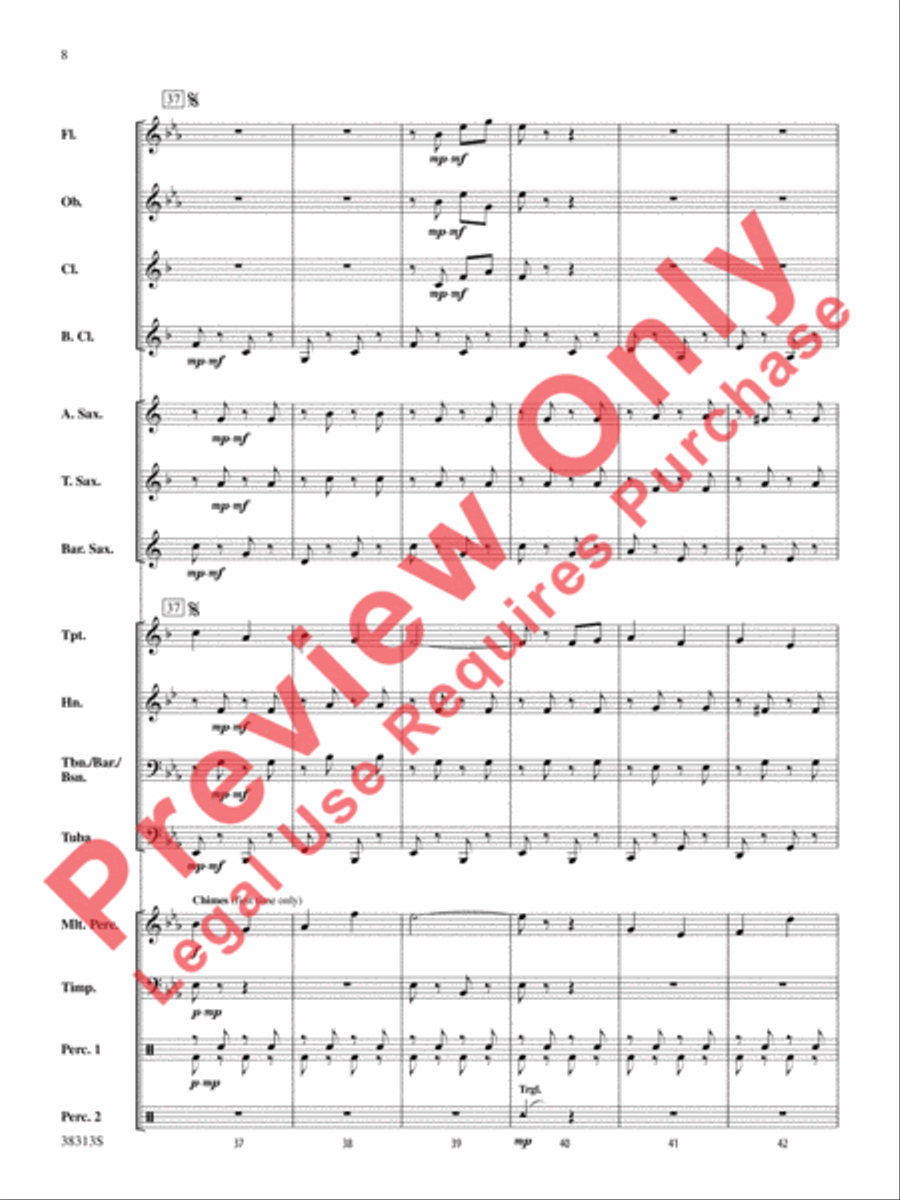 The Chimes of Liberty Concert Band scores gallery preview page 9