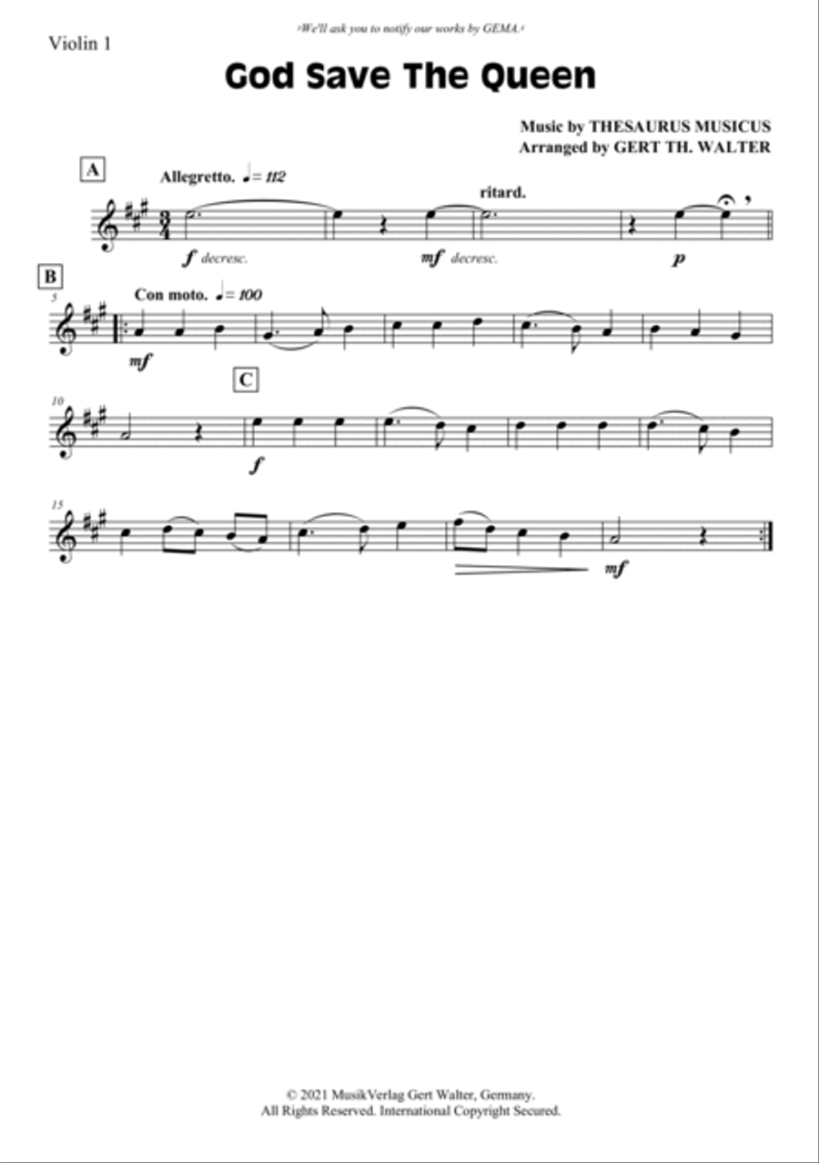 God Save The Queen String Orchestra scores gallery preview page 3