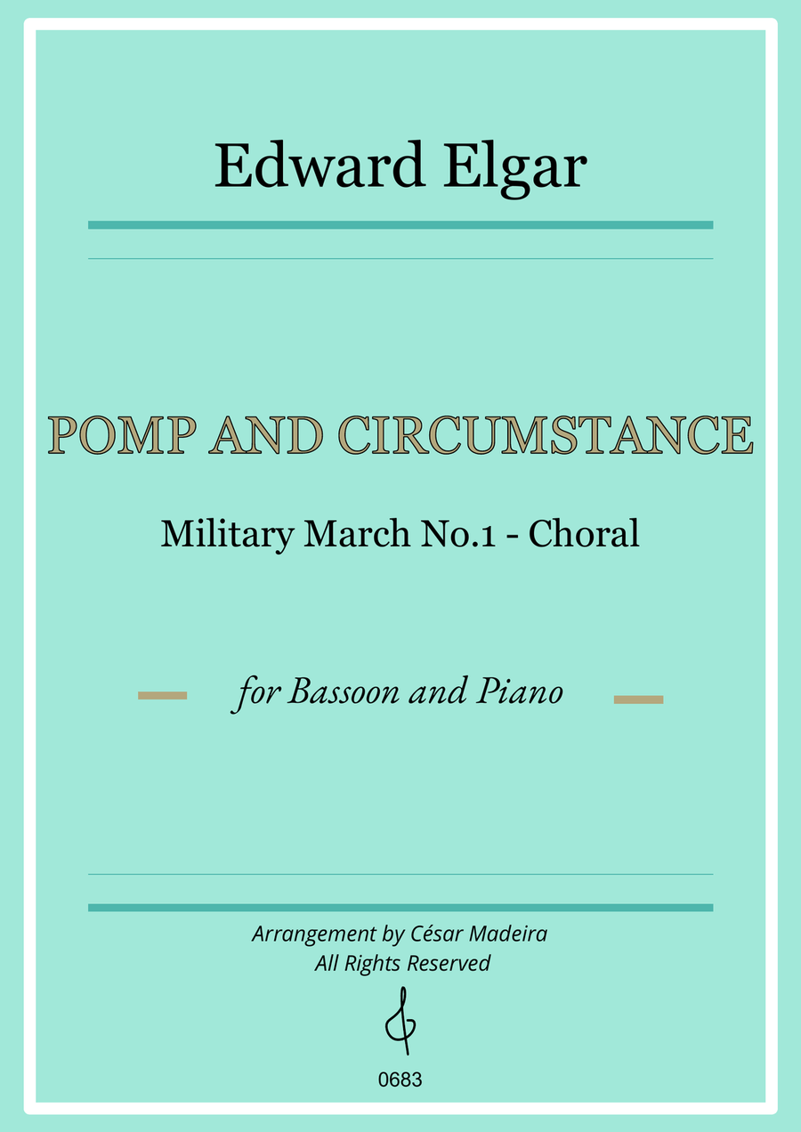 Pomp and Circumstance No.1 - Bassoon and Piano (Full Score) Bassoon Solo scores gallery preview page 1