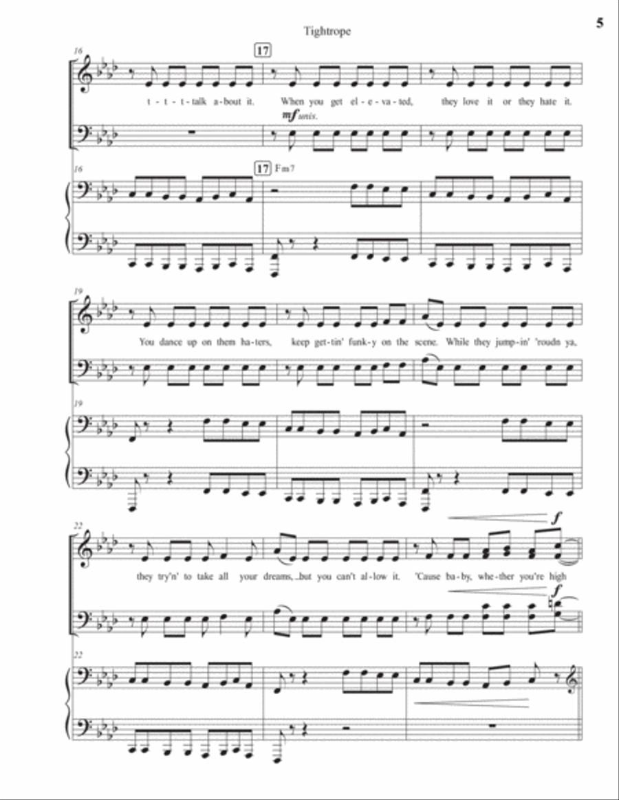 Tightrope 4-Part scores gallery preview page 5