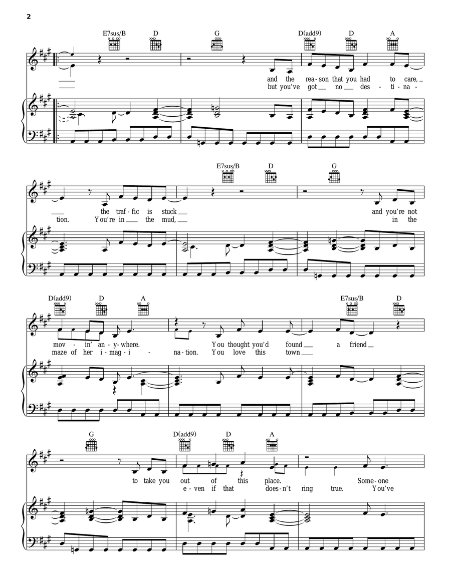 Beautiful Day Acoustic Guitar scores gallery preview page 2