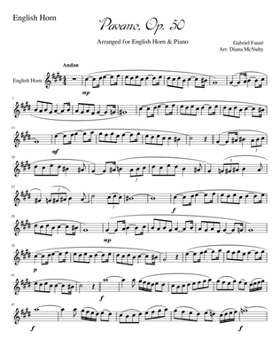 Pavane Op. 50 - for English Horn in F and Piano