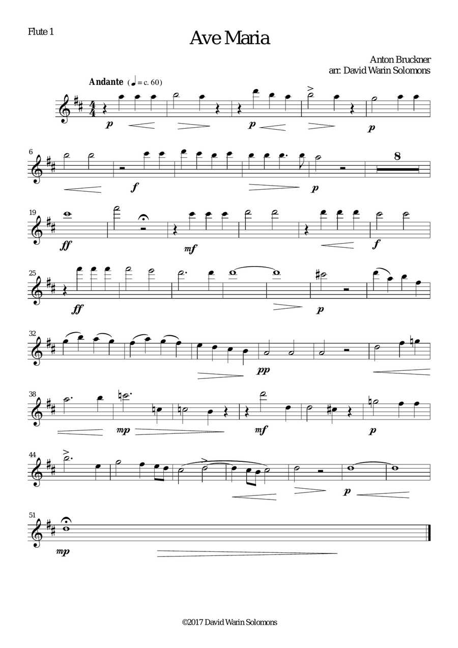 Ave maria for flute choir Flute Choir scores gallery preview page 4