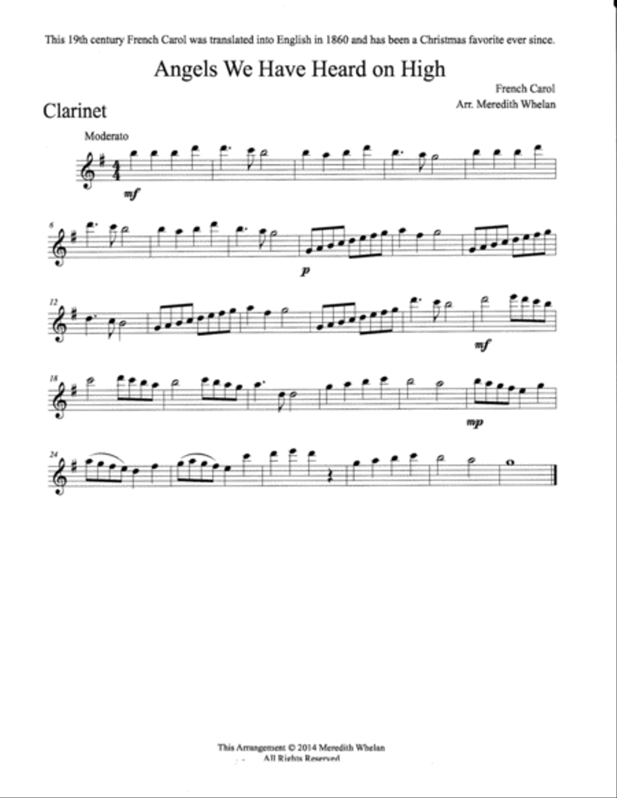 Christmas Duets for Clarinet & Piano Vol. 2: 11 Traditional Carols Woodwind Duet scores gallery preview page 3