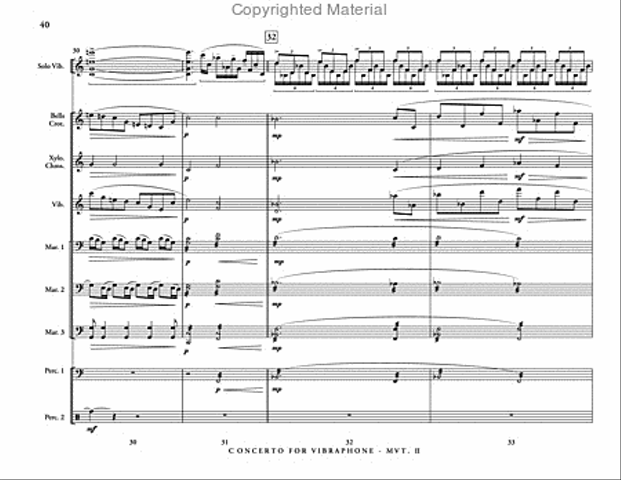 Concerto for Vibraphone & Percussion Ensemble Percussion Ensemble scores gallery preview page 22
