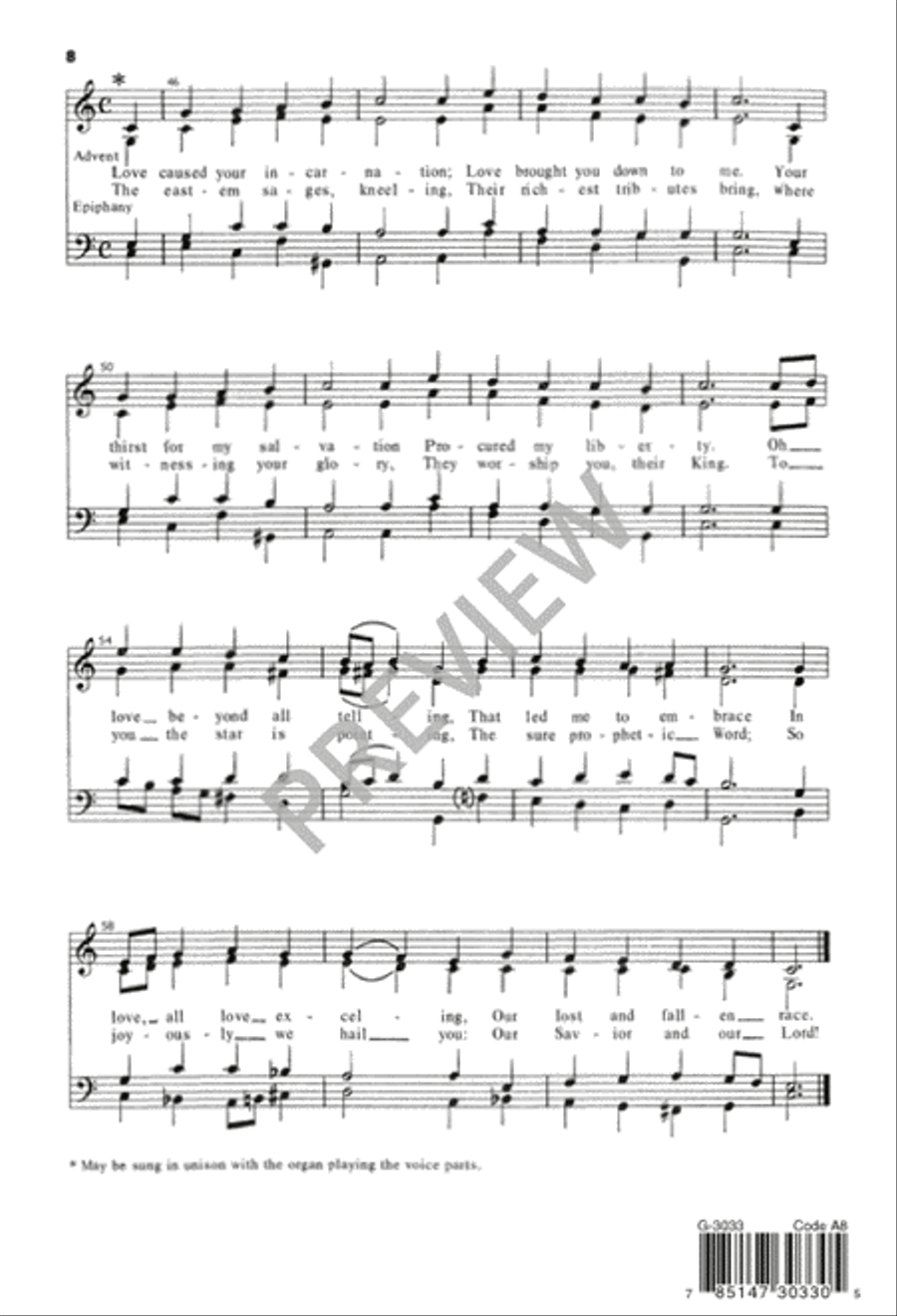O Lord, How Shall I Meet You / O Jesus, King of Glory 4-Part scores gallery preview page 9
