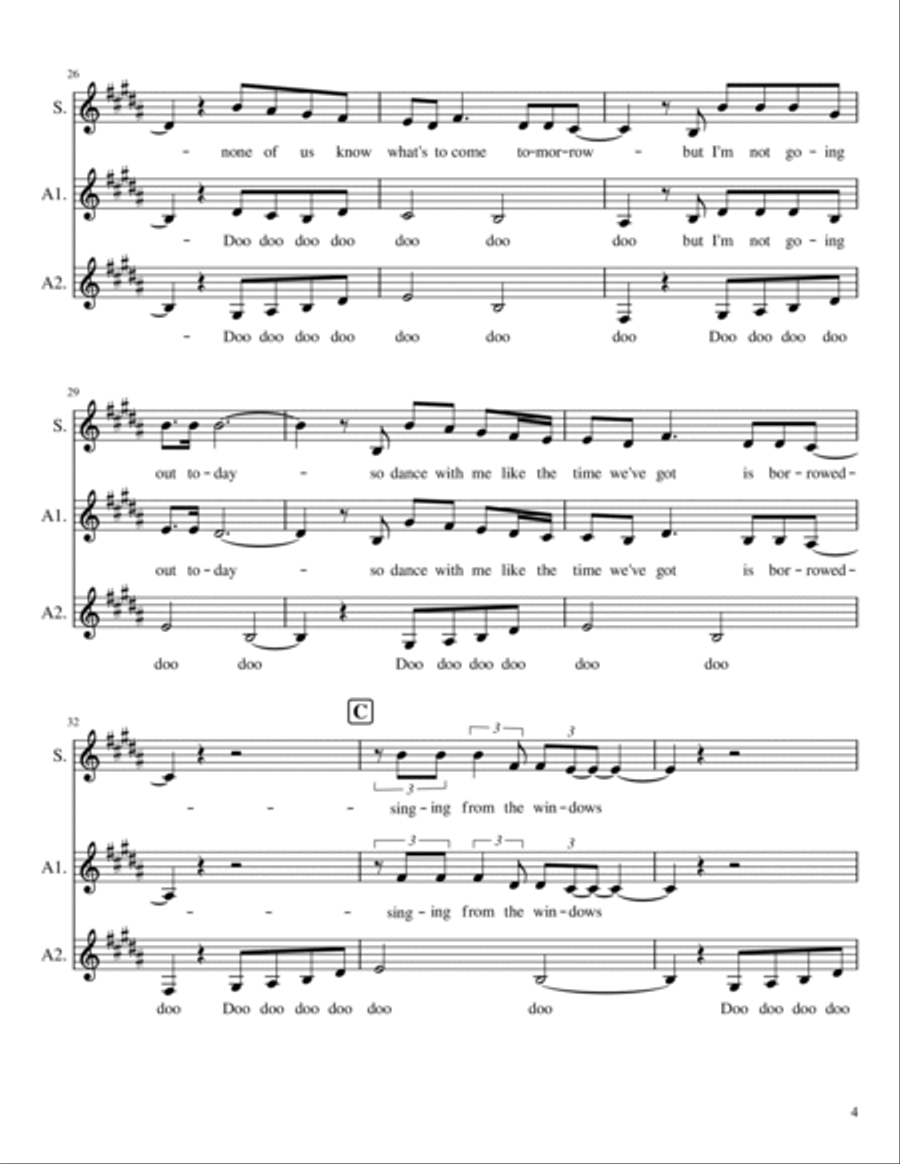 Singing From The Windows A Cappella scores gallery preview page 4