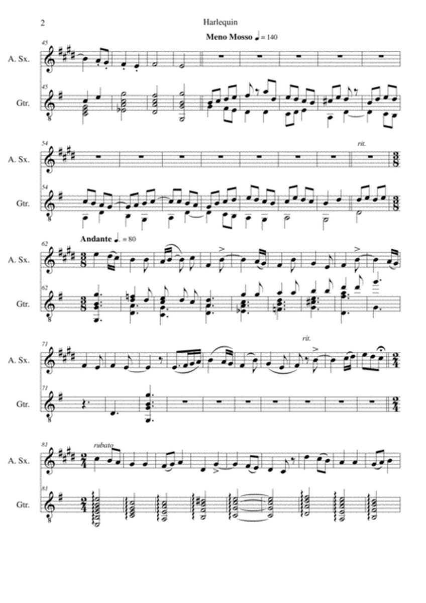 Harlequin for alto saxophone and guitar image number null