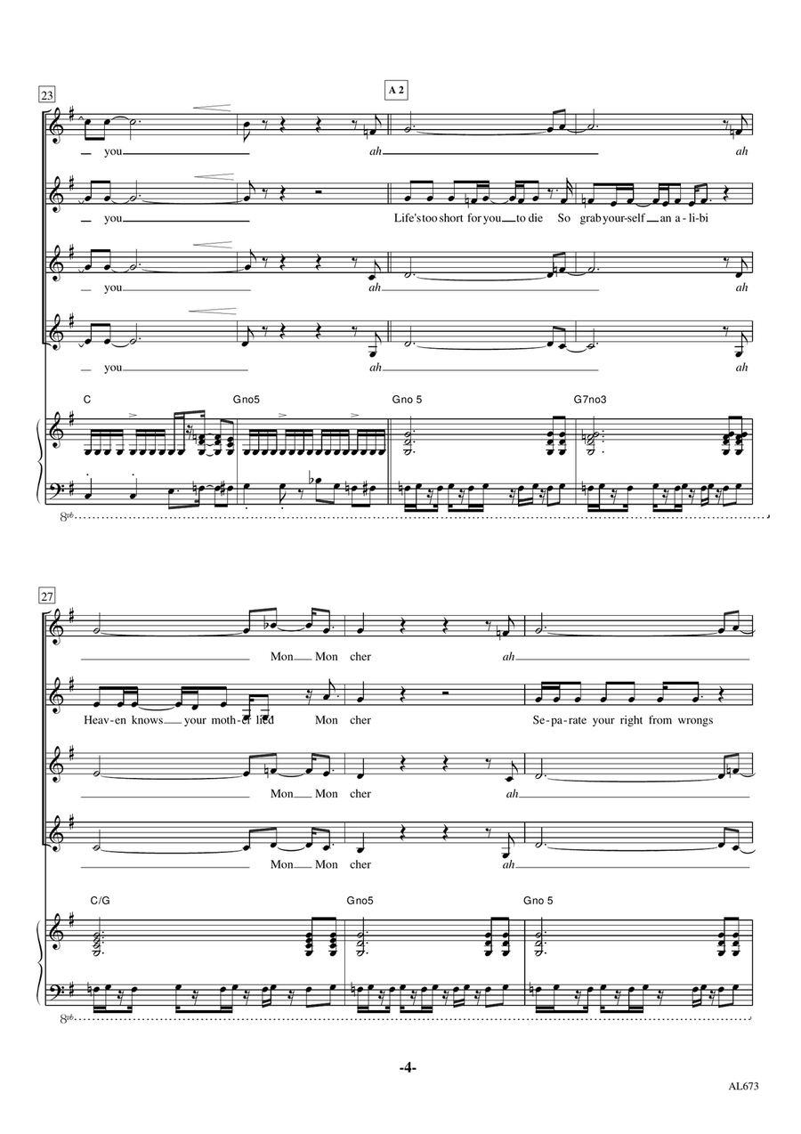 Let Me Entertain You SSAA scores gallery preview page 4