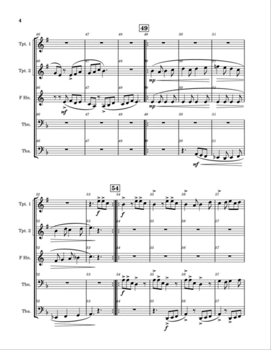 Dance of the Dead Brass Quintet scores gallery preview page 4