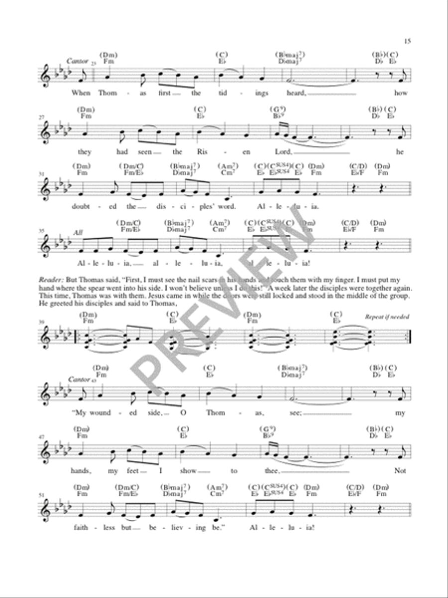 Easter Gospels - F minor edition Flute scores gallery preview page 14
