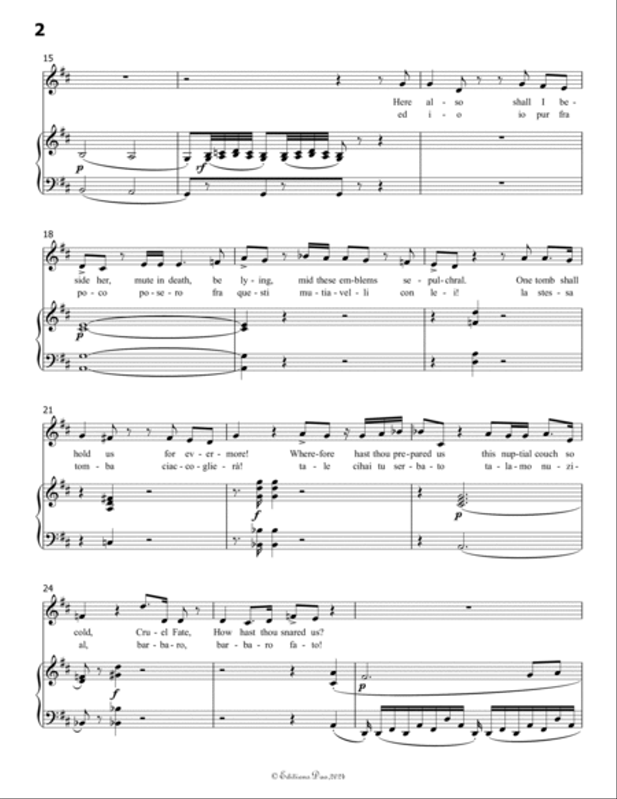Ah! Se tu dormi,svegliati, by Vaccai Nicola, in D Major Voice scores gallery preview page 4
