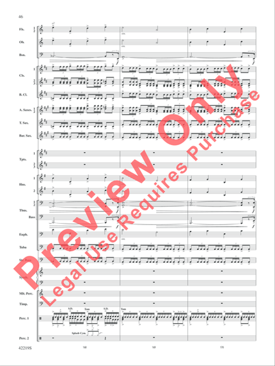 Man of Steel, Suite from Concert Band scores gallery preview page 47