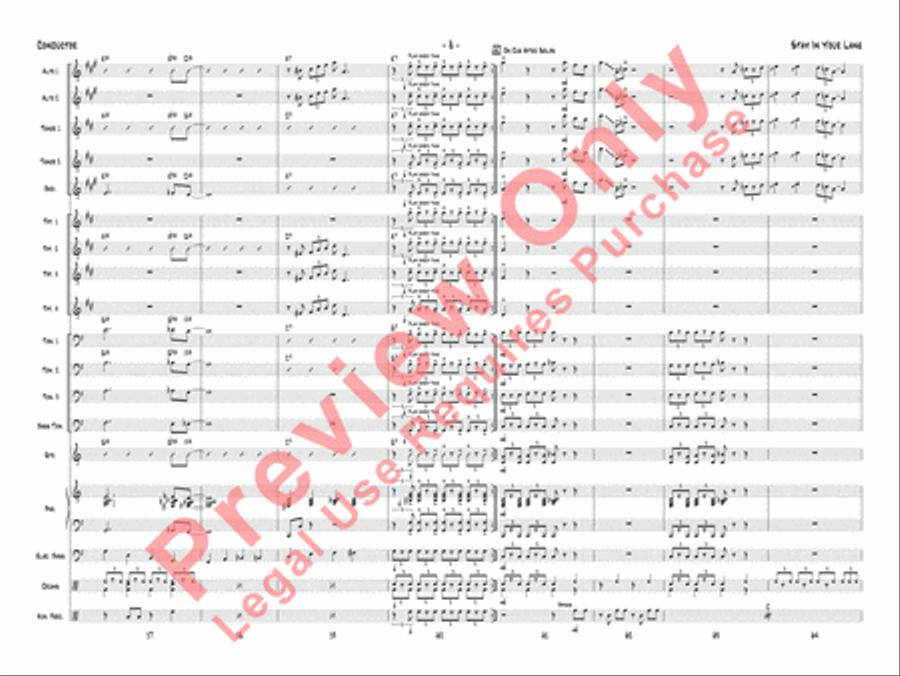 Stay in Your Lane Stay in Your Lane Jazz Ensemble scores gallery preview page 11
