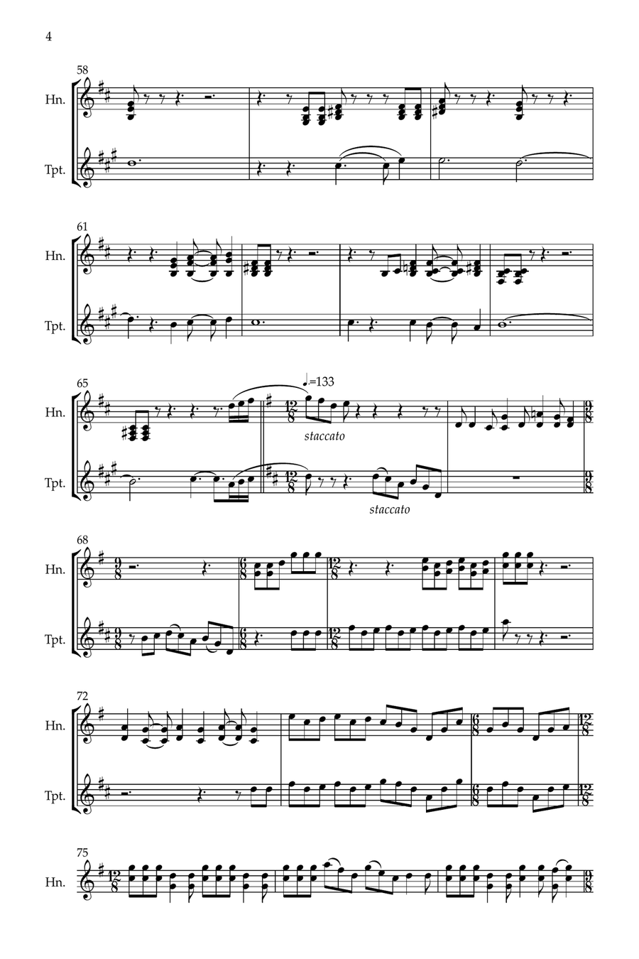 Run Free Brass Duet scores gallery preview page 4