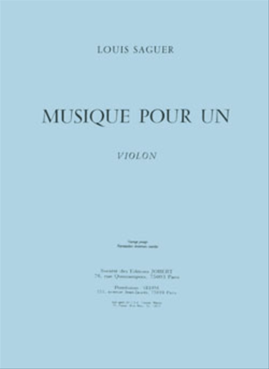 Musique pour un violon