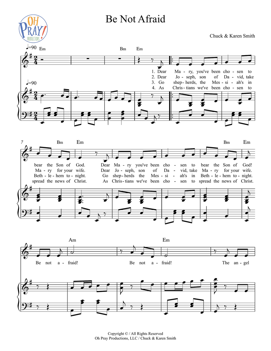 Be Not Afraid! Piano, Vocal scores gallery preview page 2