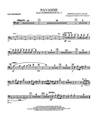 Pavanne (from Symphonette No. 2): 2nd Trombone