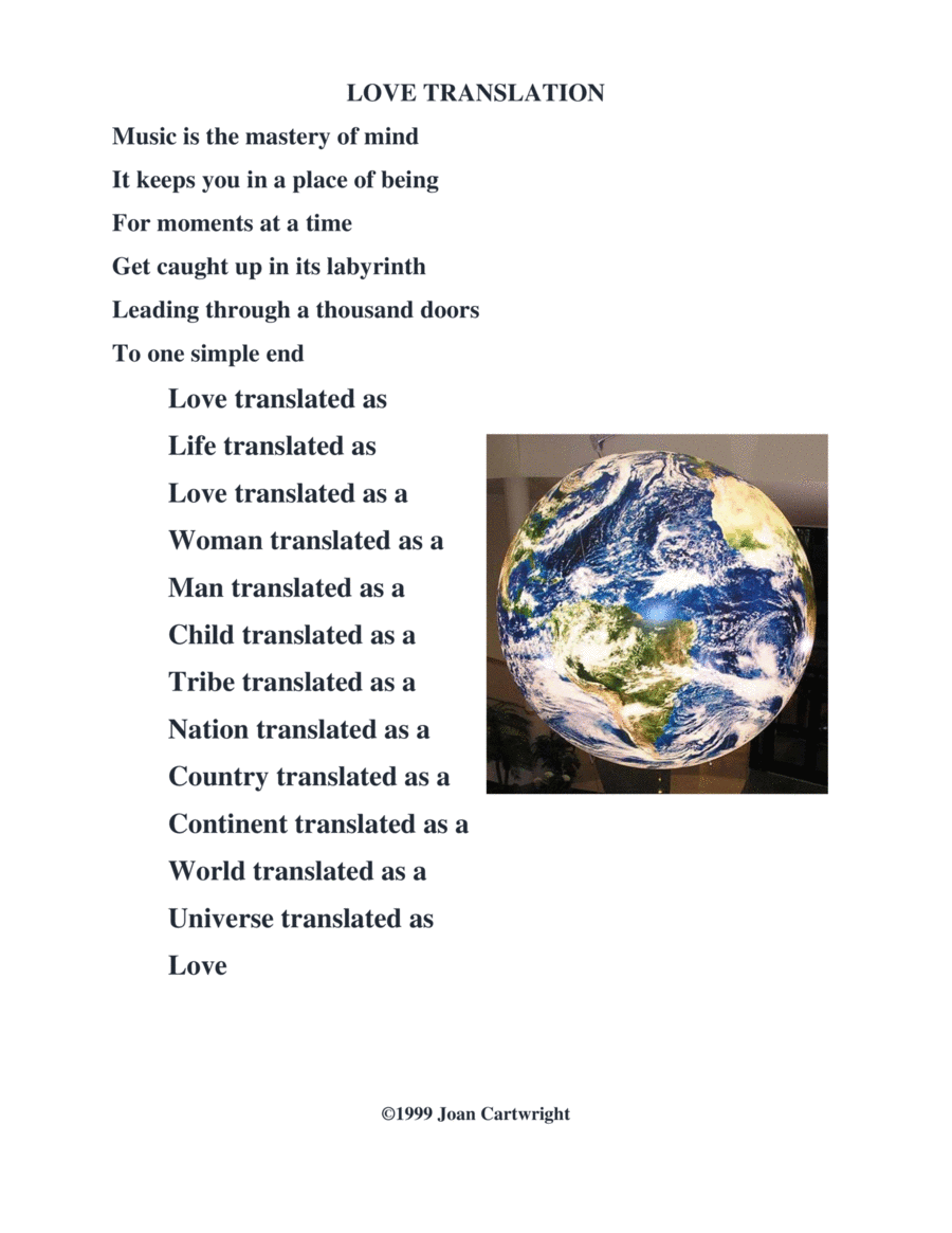 Love Translation (Spiritual) Voice scores gallery preview page 1