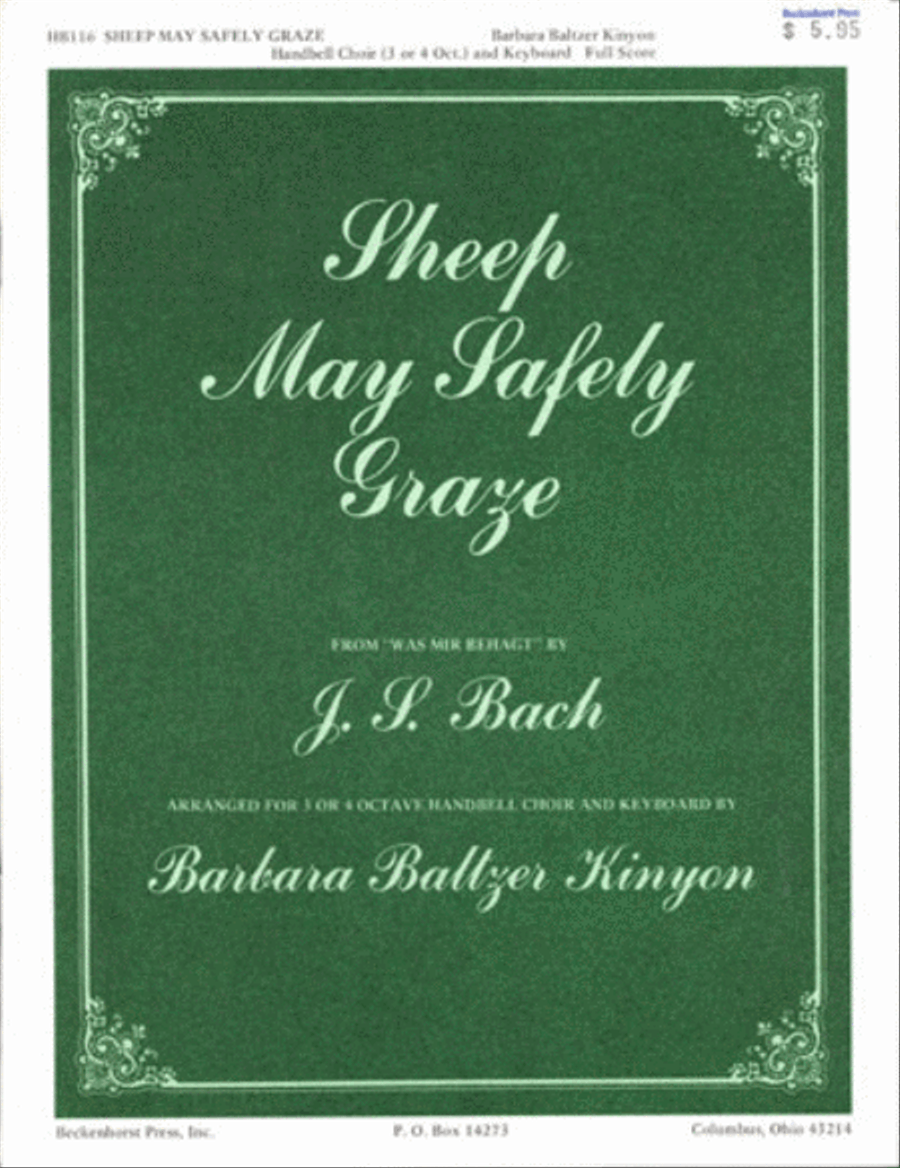 Sheep May Safely Graze - full score Handbell Choir scores gallery preview page 1