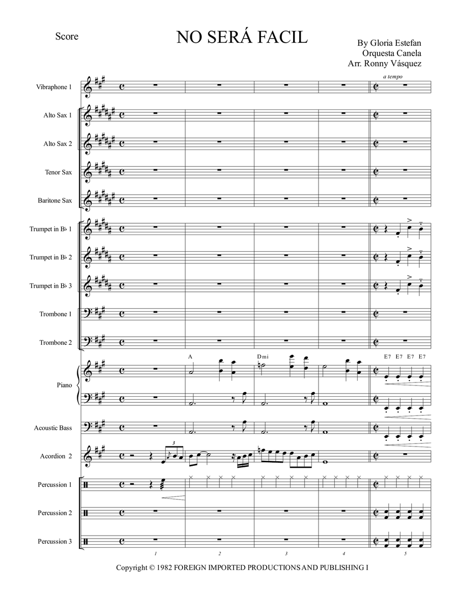 HOMENAJE A GLORIA STEFAN - NO SERÁ FACIL Jazz Ensemble scores gallery preview page 2