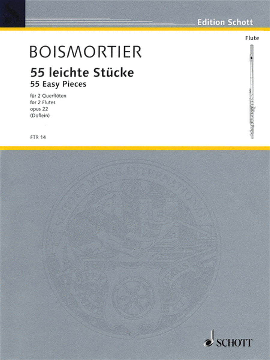 55 Easy Pieces, Op. 22 for Two Flutes Flute Duet scores gallery preview page 1