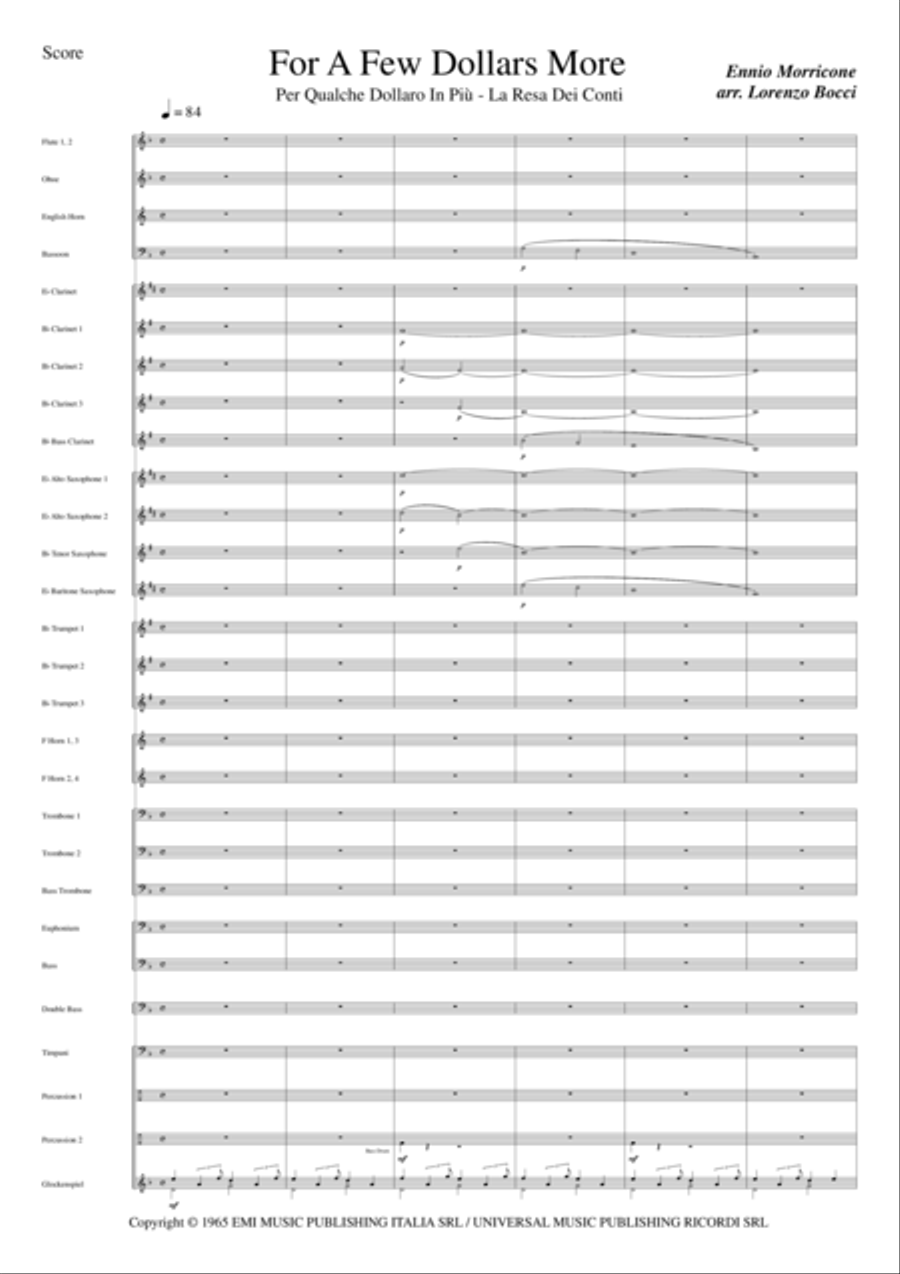 Per Qualche Dollaro In Piu' Concert Band scores gallery preview page 4