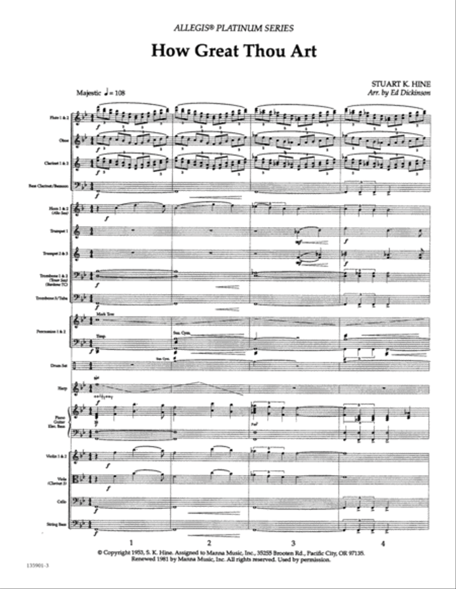 How Great Thou Art How Great Thou Art Orchestra scores gallery preview page 2