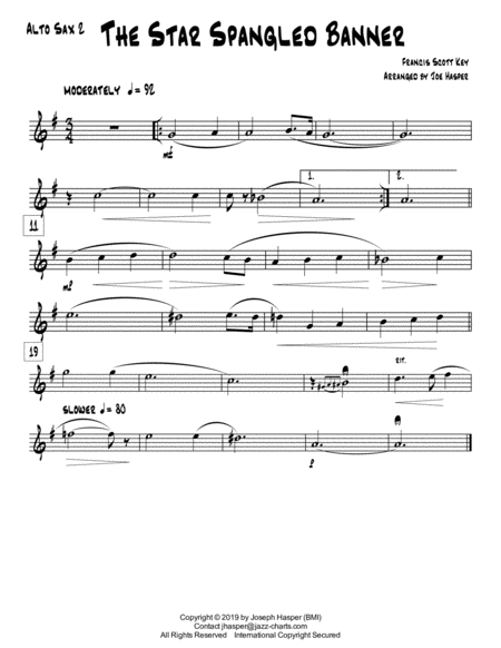 The Star Spangled Banner (for Jazz Ensemble) image number null