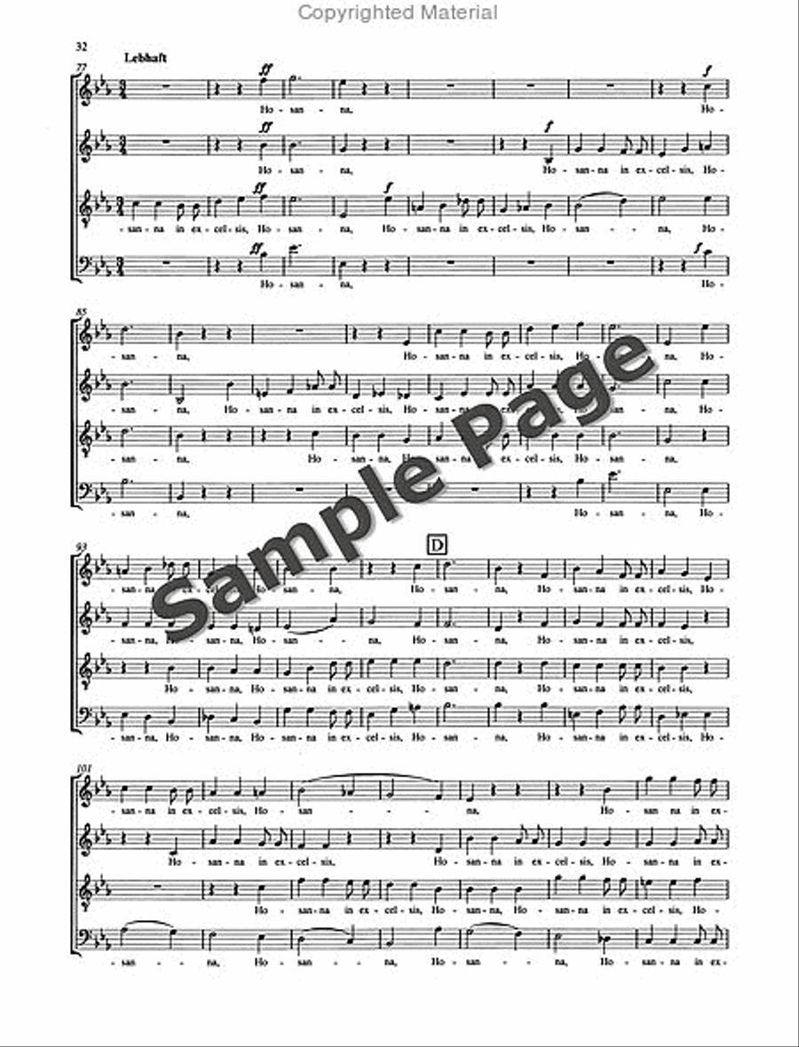 Missa Sacra Op. 147 4-Part scores gallery preview page 33