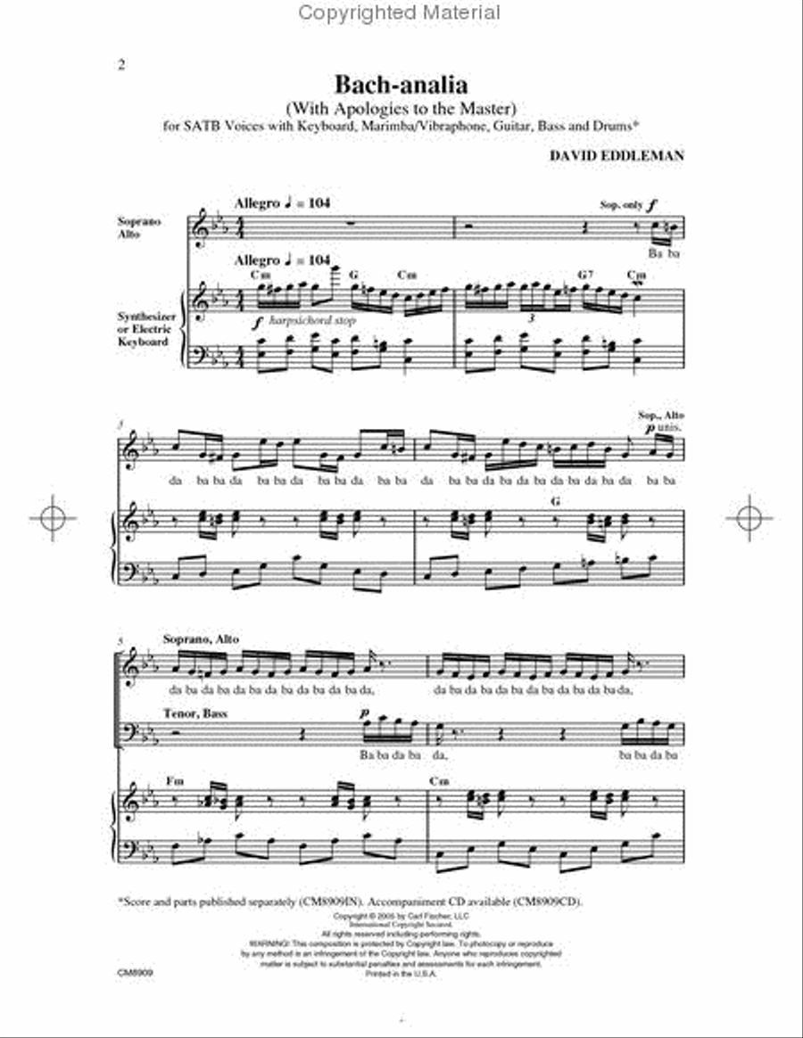 Bach-Analia 4-Part scores gallery preview page 2