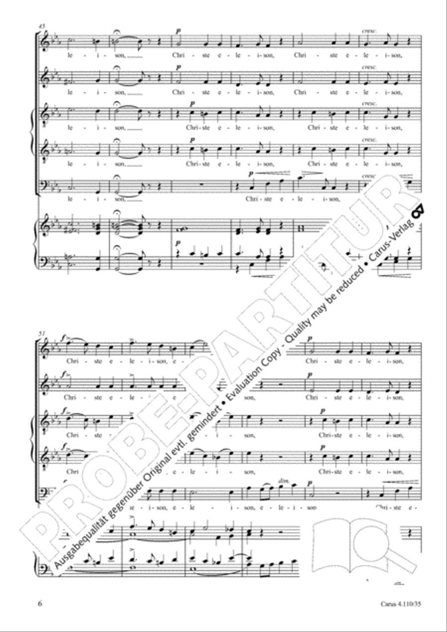 Kyrie eleison SATTB scores gallery preview page 7
