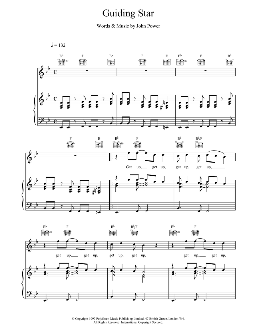 Guiding Star Piano, Vocal, Guitar scores gallery preview page 1
