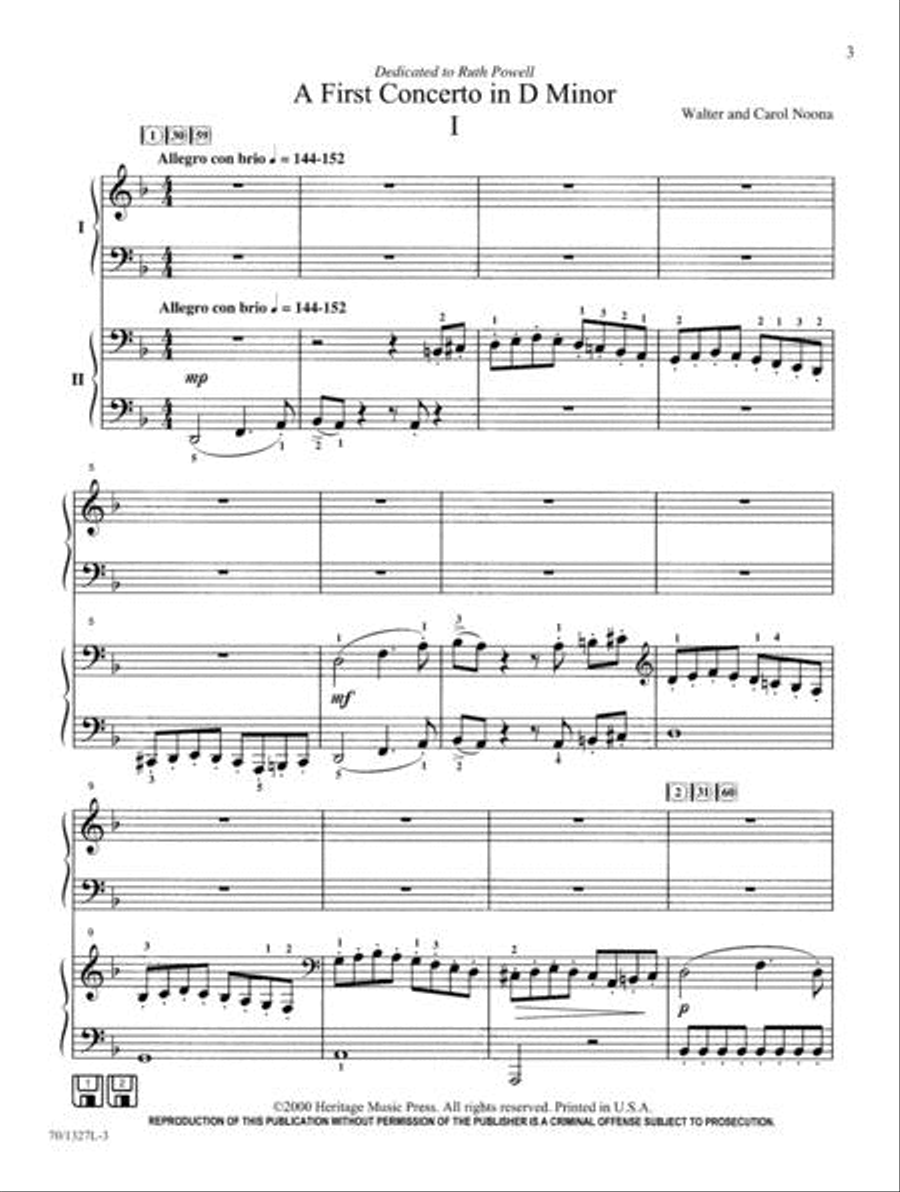 A First Concerto in D Minor Piano scores gallery preview page 2