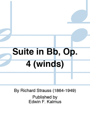 Book cover for Suite in Bb, Op. 4 (winds)