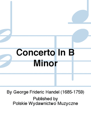 Book cover for Concerto In B Minor