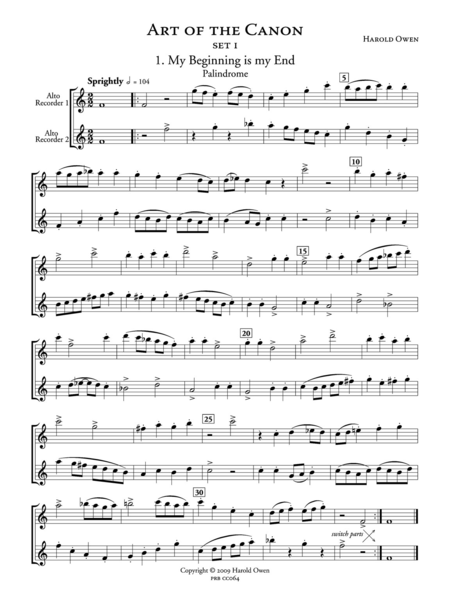 Art of the Canon, Vol. 1 (score and part set)