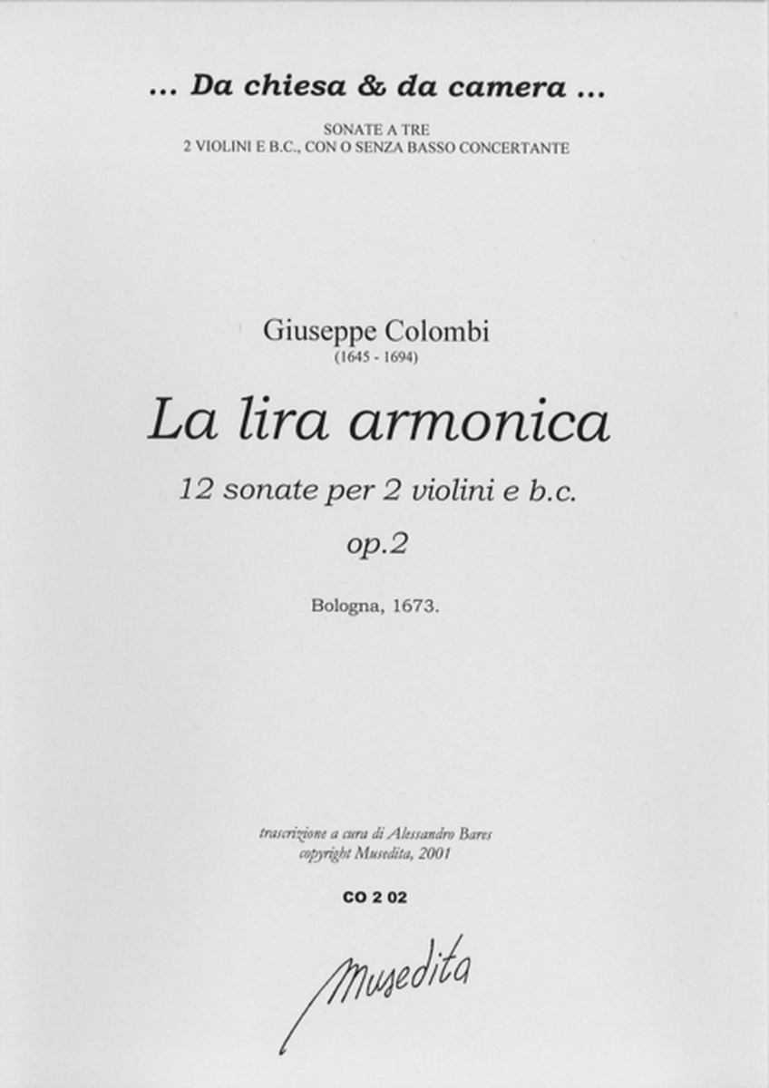 La lira armonica op.2 (Bologna, 1673)
